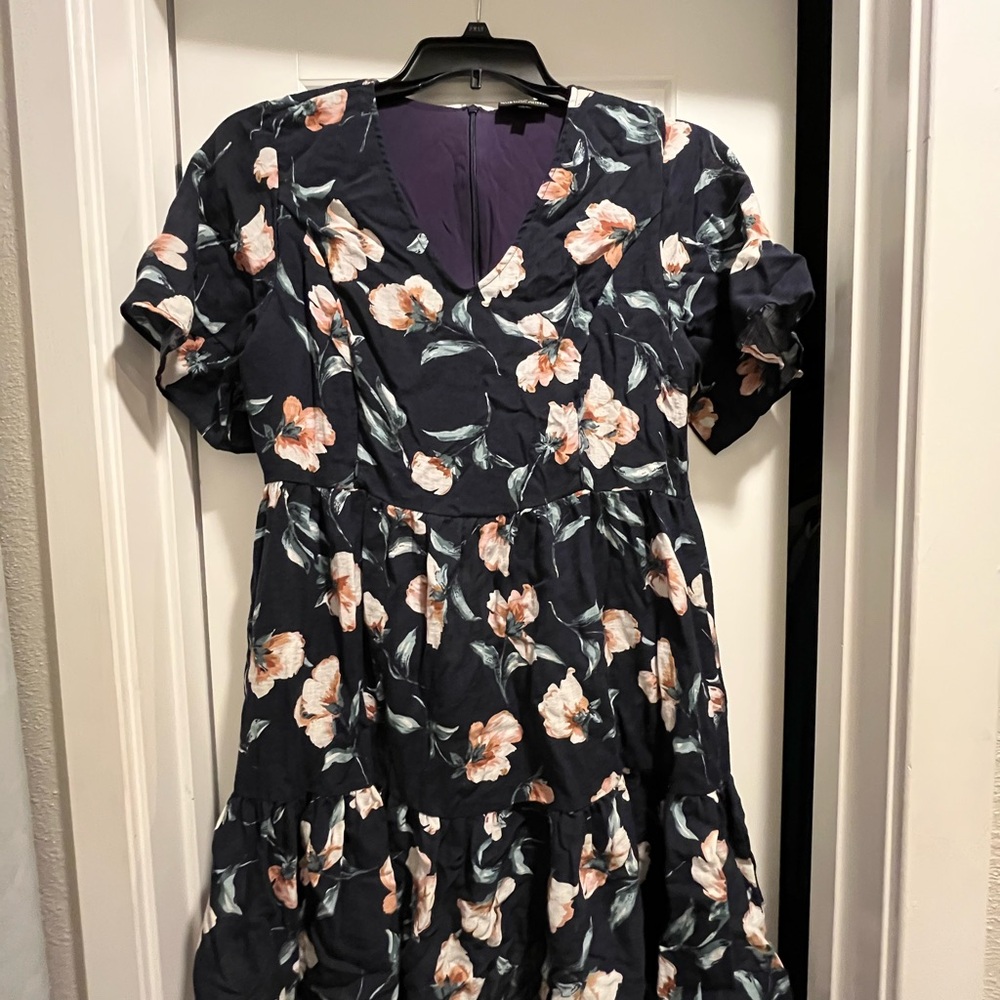 Nursing Queen Navy Floral Breastfeeding Dress